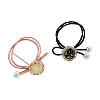 Ponytail Holder, Rubber Band, with Plastic, elastic & for woman, more colors for choice, 55mm, Sold By PC