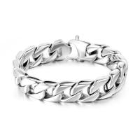 Titanium Steel Bracelet & Bangle, polished, punk style & different styles for choice, original color, Length:Approx 8.58 Inch, Sold By PC