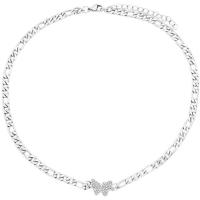Titanium Steel Necklace, with 1.97inch extender chain, different styles for choice & for woman & with rhinestone, Length:Approx 16.14 Inch, Approx 15.16 Inch, Sold By PC
