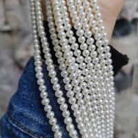 Perles de nacre rondes de culture d'eau douce, perle d'eau douce cultivée, DIY, blanc, 4.5-5mm, 90PC/brin, Vendu par 39 cm brin