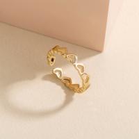 cobre Cuff Ring Finger, Ajustável & para mulher & luminosa, cores misturadas, 17mm, vendido por PC