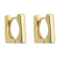 Brass Huggie Hoop Earring, gold color plated, fashion jewelry & for woman, golden, 12.50x13x3mm, 10Pair/Lot, Sold By Lot