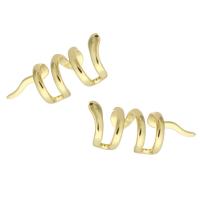 Trendy ear cuffs, Messing, Slang, gold plated, mode sieraden & micro pave zirconia & voor vrouw, gouden, 12x31x11mm, 10paren/Lot, Verkocht door Lot