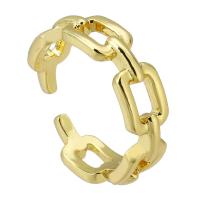 Латунь Манжеты палец кольцо, плакирован золотом, ювелирные изделия моды & Женский, Золотой, 6mm, размер:6, 10ПК/Лот, продается Лот