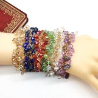 Bracelets de cristal, pierre gemme, avec cristal, différents matériaux pour le choix & pour femme, plus de couleurs à choisir, Longueur Environ 8.66 pouce, Vendu par PC