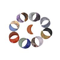 Natural Stone Decoration, Moon, polished, different materials for choice & Unisex, more colors for choice, 30mm, Sold By PC