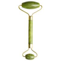 Jade New Mountain Roller, with Iron, gold color plated, Massage, green, 140x55mm, Sold By PC
