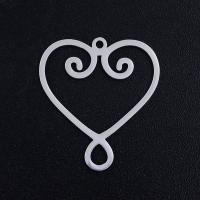 Stainless Steel Heart Pendants, 201 Stainless Steel, Vacuum Ion Plating, fashion jewelry & DIY & Unisex, more colors for choice, 24x22mm, 5PCs/Bag, Sold By Bag