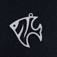 Stainless Steel Animal Pendants, 201 Stainless Steel, Fish, Vacuum Ion Plating, fashion jewelry & DIY & Unisex, more colors for choice, 23x22mm, 5/Bag, Sold By Bag