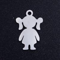 Stainless Steel Pendants 201 Stainless Steel Girl Vacuum Ion Plating fashion jewelry & DIY & Unisex Sold By Bag