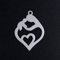 Stainless Steel Heart Pendants 201 Stainless Steel Vacuum Ion Plating fashion jewelry & DIY & Unisex Sold By Bag