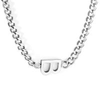 Stainless Steel Jewelry Necklace 304 Stainless Steel Letter B Vacuum Ion Plating fashion jewelry & Unisex Length Approx 17.72 Inch Sold By Set
