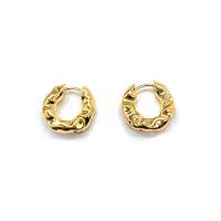 Brass Huggie Hoop Earring, gold color plated, different styles for choice & for woman, more colors for choice, Sold By Pair