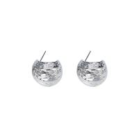 Brass Stud Earring plated for woman 17mm Sold By Pair