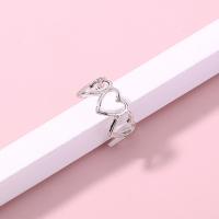 Brass Finger Ring Adjustable & for woman silver color 17mm Sold By PC
