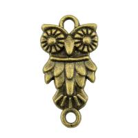 Tibetan Style Connector, Owl, plated, vintage & 1/1 loop, more colors for choice, nickel, lead & cadmium free, 11x21mm, Sold By PC