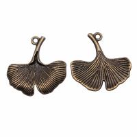 Tibetan Style Leaf Pendants, Ginkgo Leaf, plated, vintage & Unisex, more colors for choice, nickel, lead & cadmium free, 24x23mm, Sold By PC