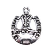Tibetan Style Pendants, antique silver color plated, vintage & Unisex, nickel, lead & cadmium free, 19x25mm, Sold By PC