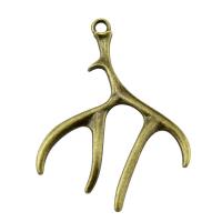 Tibetan Style Pendants, Antlers, plated, vintage & Unisex, more colors for choice, nickel, lead & cadmium free, 51x40mm, Sold By PC