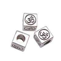 Zinc Alloy Jewelry Beads Square plated vintage & DIY nickel lead & cadmium free Sold By PC
