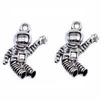 Tibetan Style Pendants, Astronaut, antique silver color plated, vintage & Unisex, nickel, lead & cadmium free, 14x22mm, Sold By PC
