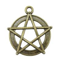 Tibetan Style Pendants, pentagram, plated, vintage & Unisex, more colors for choice, nickel, lead & cadmium free, 28mm, Sold By PC