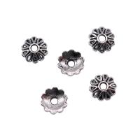 Tibetan Style Bead Cap, Flower, antique silver color plated, vintage & DIY, nickel, lead & cadmium free, 8x8x3mm, Sold By PC