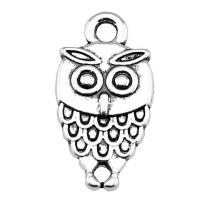 Tibetan Style Animal Pendants, Owl, plated, vintage & Unisex, more colors for choice, nickel, lead & cadmium free, 9x19mm, Sold By PC