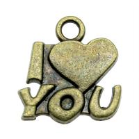 Zinc Alloy Message Pendants plated vintage & Unisex nickel lead & cadmium free Sold By PC