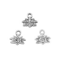 Tibetan Style Flower Pendants, antique silver color plated, vintage & Unisex, nickel, lead & cadmium free, 11x11mm, Sold By PC