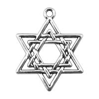 Tibetan Style Pendants, Hexagram, plated, vintage & Unisex, more colors for choice, nickel, lead & cadmium free, 33x26mm, Sold By PC