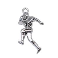Tibetan Style Pendants, antique silver color plated, vintage & Unisex, nickel, lead & cadmium free, 15x30mm, Sold By PC