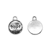 Zinc Alloy Pendants Round antique silver color plated vintage & Unisex nickel lead & cadmium free Sold By PC