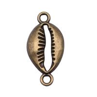 Tibetan Style Connector, Shell, plated, vintage & 1/1 loop, more colors for choice, nickel, lead & cadmium free, 28x14mm, Sold By PC