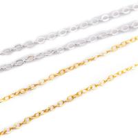 Brass Ovalni Chain, Mesing, pozlaćen, možete DIY & ovalni lanac, više boja za izbor, nikal, olovo i kadmij besplatno, 2x1.50mm, Prodano By m