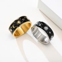 Titan Stål Finger Ring, mode smycken & för människan, fler färger för val, 8mm, Säljs av PC