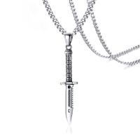 Stainless Steel Jewelry Necklace, 304 Stainless Steel, fashion jewelry & for man, original color, 58x12.50mm, Length:Approx 24 Inch, Sold By PC