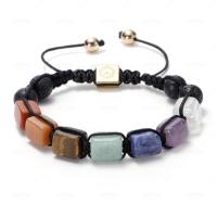 Agate Jewelry Bracelet, Polyester Cord, with Mixed Agate, Unisex, more colors for choice, Length:18-27 cm, Sold By PC