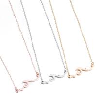 Stainless Steel Jewelry Necklace, 304 Stainless Steel, Vacuum Plating, for woman, more colors for choice, 31x8mm, Length:17.71 Inch, Sold By PC