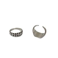 cobre Cuff Ring Finger, cromado de cor platina, Vario tipos a sua escolha & para mulher & esmalte, tamanho:6-8, vendido por PC