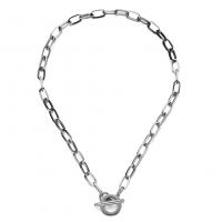 Corrente de colar, Aço inoxidável 304, joias de moda & para mulher, Mais cores pare escolha, comprimento Aprox 15.75 inchaltura, vendido por PC