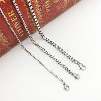Stainless Steel Chain halskæde, 304 rustfrit stål, elektrolysning, Unisex, sølv, Solgt af PC