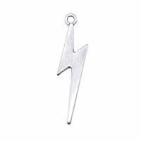 Zinc Alloy Pendants Lightning Symbol plated silver color Sold By PC