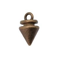 Tibetan Style Pendants, Cone, plated, antique gold color, 12x7mm, Sold By PC