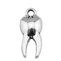 Zinc Alloy Pendants Tooth plated silver color Sold By PC