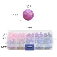 Fashion Glass Beads plated DIY 8mm Sold By Box