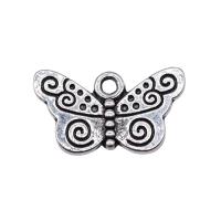 Zinc Alloy Animal Pendants Butterfly plated silver color Sold By PC