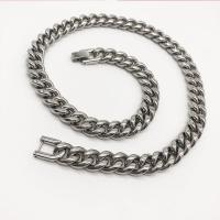 Stainless Steel Chain halskæde, 304 rustfrit stål, poleret, Unisex, sølv, Solgt af PC