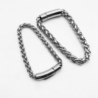 Stainless Steel smycken Armband, 304 rostfritt stål, elektrolysbildning, Unisex & anti-trötthet, silver, Säljs av PC
