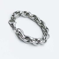 Titanium Steel Bracelet & Bangle, Unisex & anti-fatigue & radiation protection, silver color, Sold By PC
